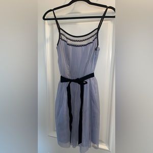 Beautiful powder blue lace dress with black accents
